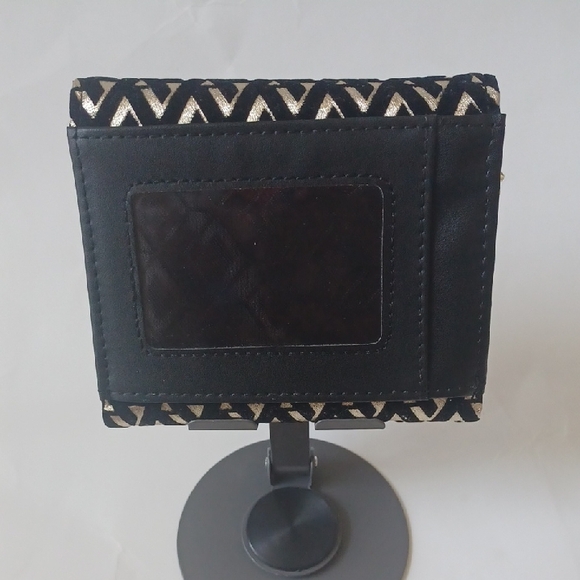 Adrienne Vittadini Black and Gold Wallet - Picture 2 of 6